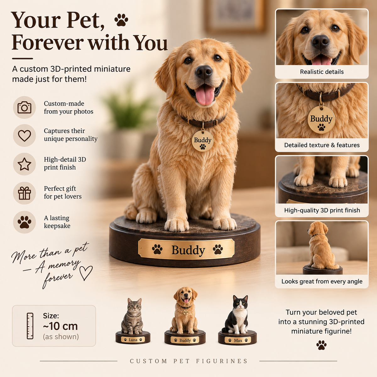 Small Custom Pet Model (10 cm)